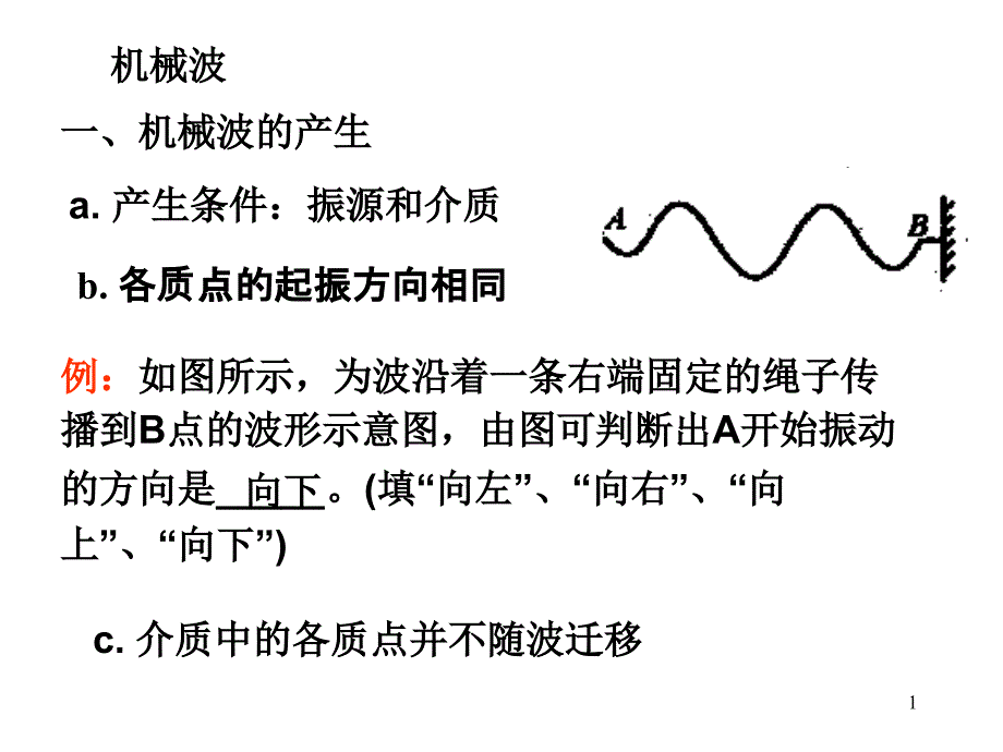 机械波期末复习ppt课件_第1页