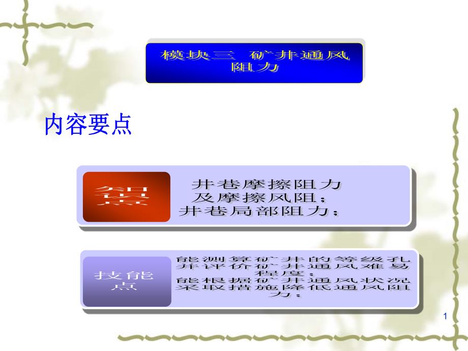 模块3矿井通风阻力ppt课件_第1页