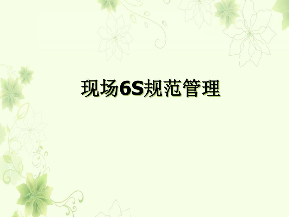 6S管理专业培训课件_第1页