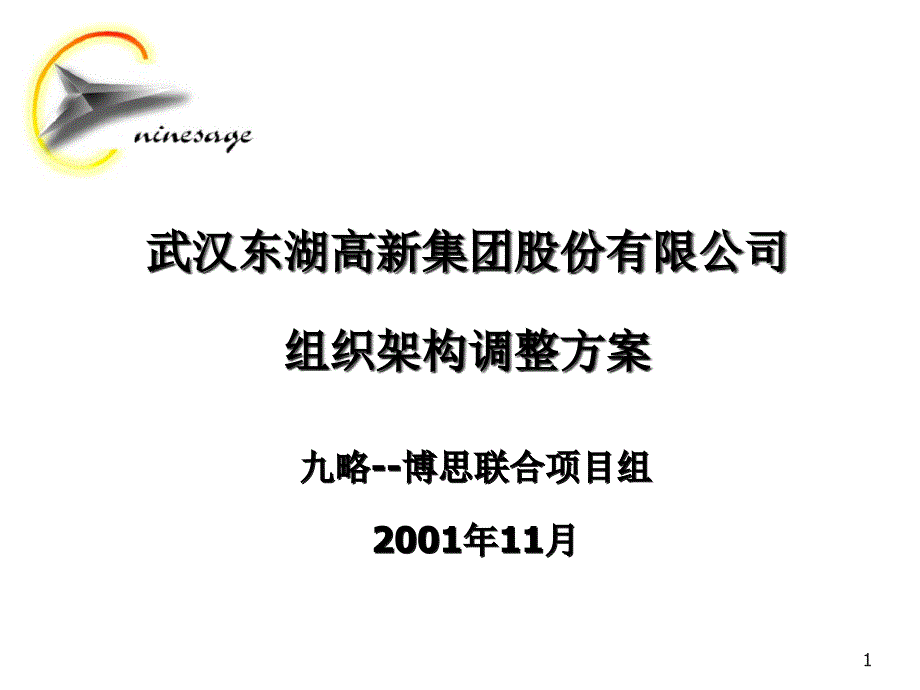 武汉某公司组织架构调整方案课件_第1页