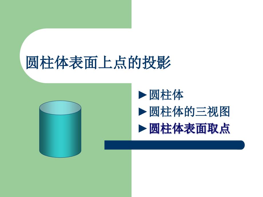 圆柱体表面上点的投影课件_第1页