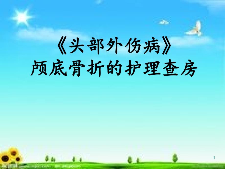 头部外伤病的护理查房课件_第1页