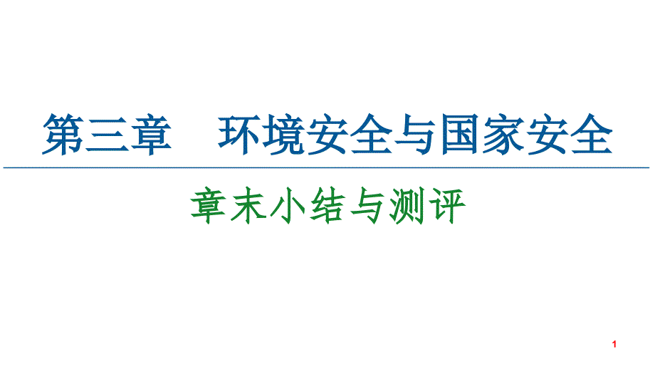 同步新教材人教版地理选择性必修3第3章章末小结与测评课件_第1页