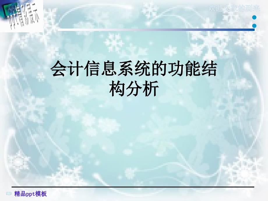 会计信息系统的功能结构分析课件_第1页