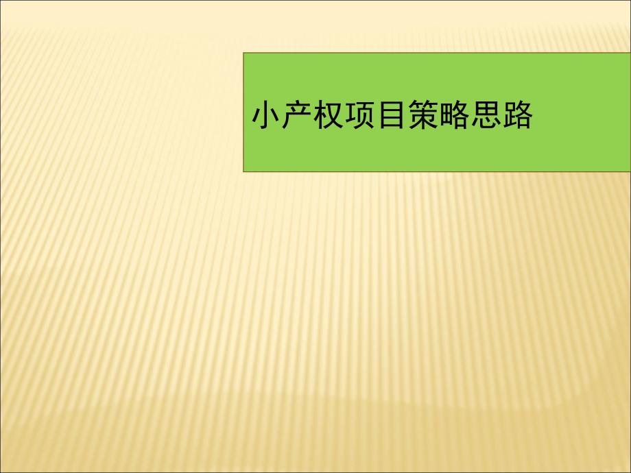 小产权项目营销策略课件_第1页