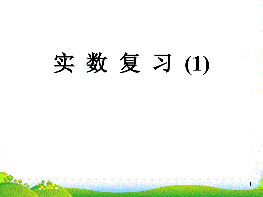 中考数学第一轮复习之实数(1)ppt课件华东师大_第1页