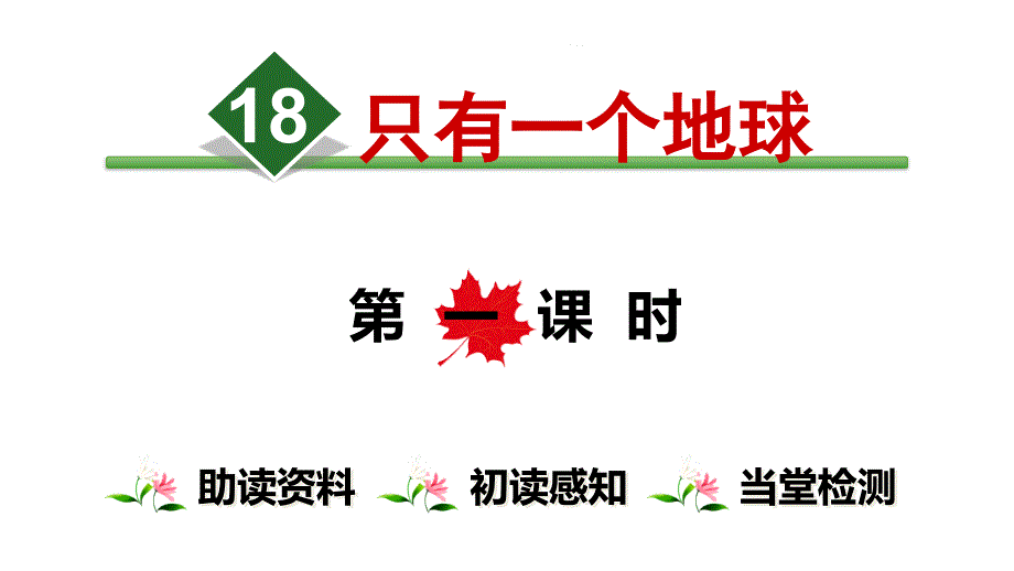 《只有一个地球》ppt课件部编版小学语文_第1页