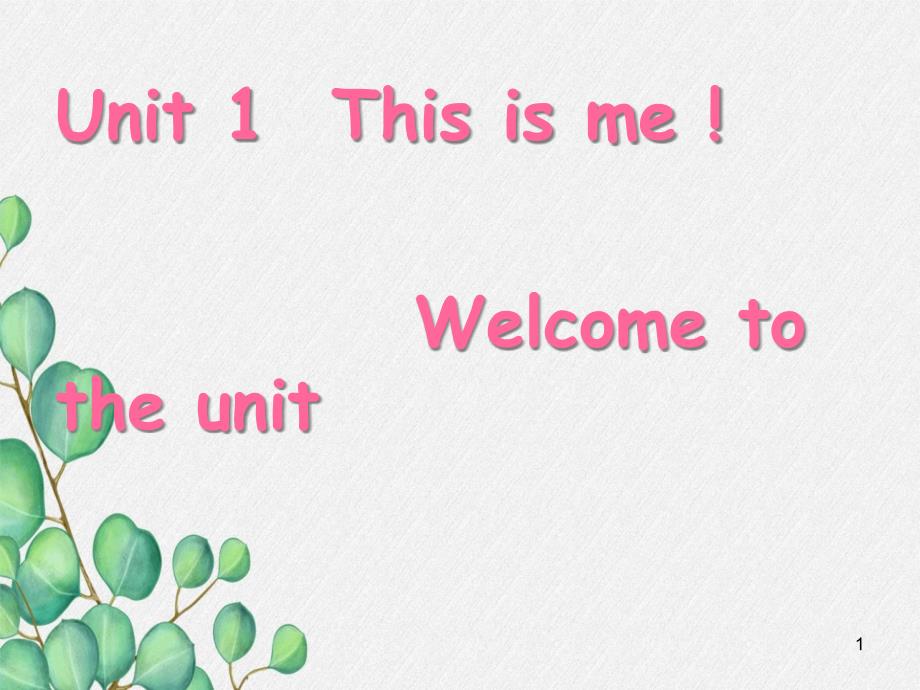 公开课获奖《Unit1-This-is-me》》ppt课件_第1页