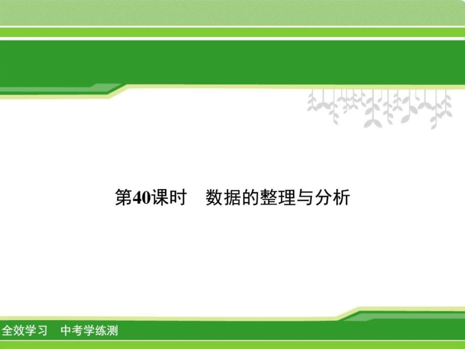 中考数学训练课件142数据的整理与分析 (共33张PP_第1页