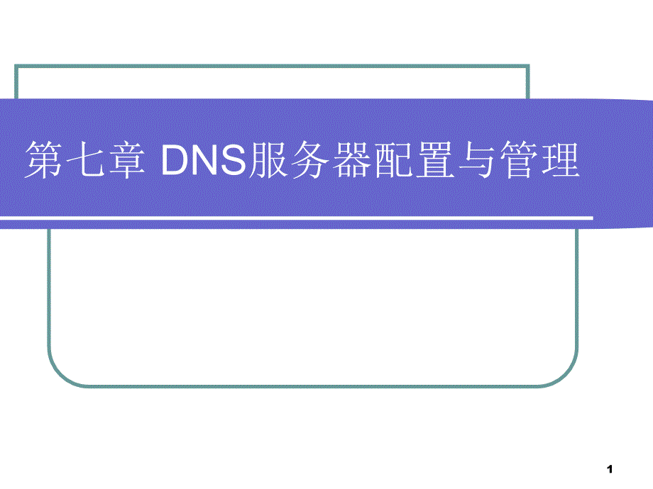 Linux课程ppt课件：DNS服务器配置与管理_第1页