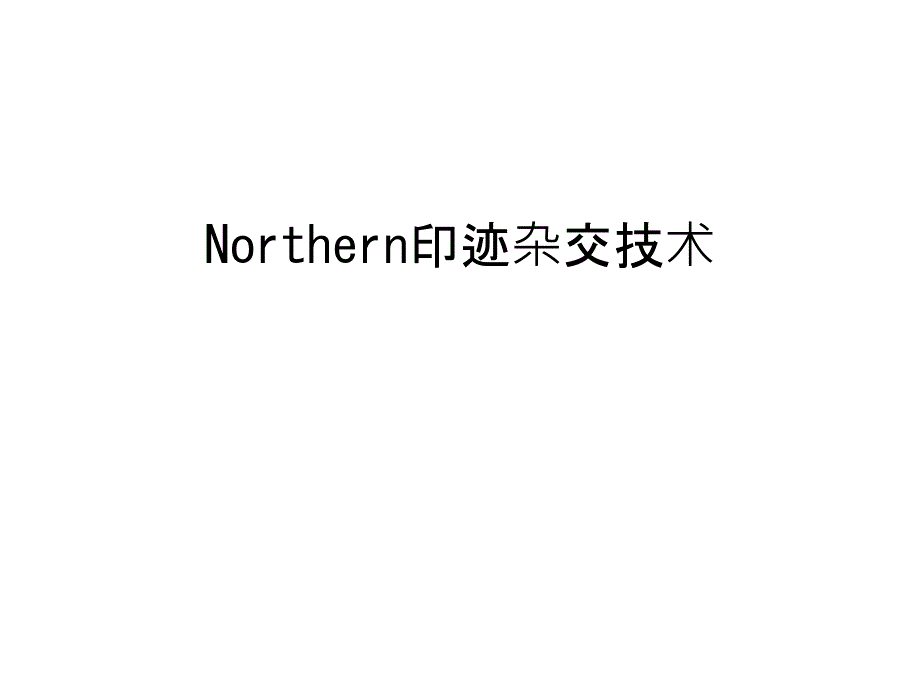 Northern印迹杂交技术教案资料课件_第1页