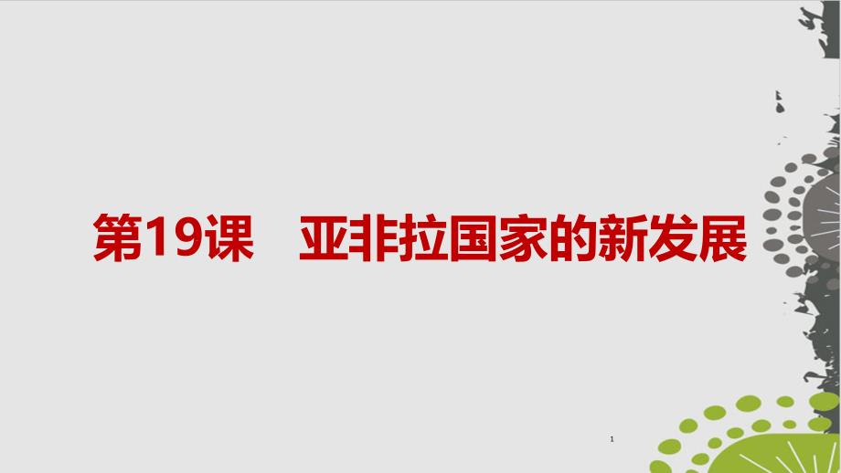 《亚非拉国家的新发展》课件_第1页