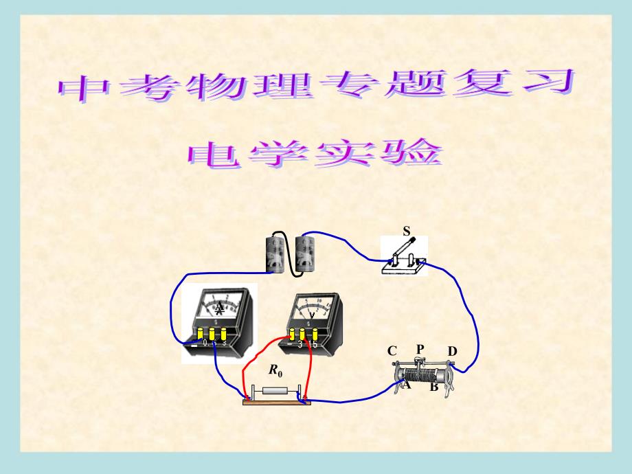 中考物理总复习电学实验专题课件_第1页