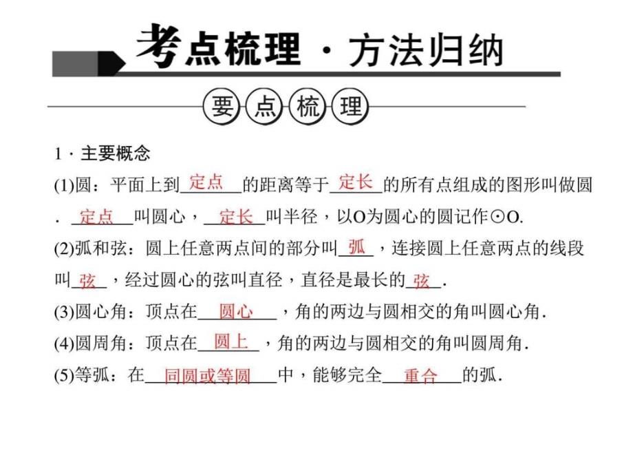 聚焦中考数学(辽宁省)考点聚焦课件 第23讲 圆的基_第1页