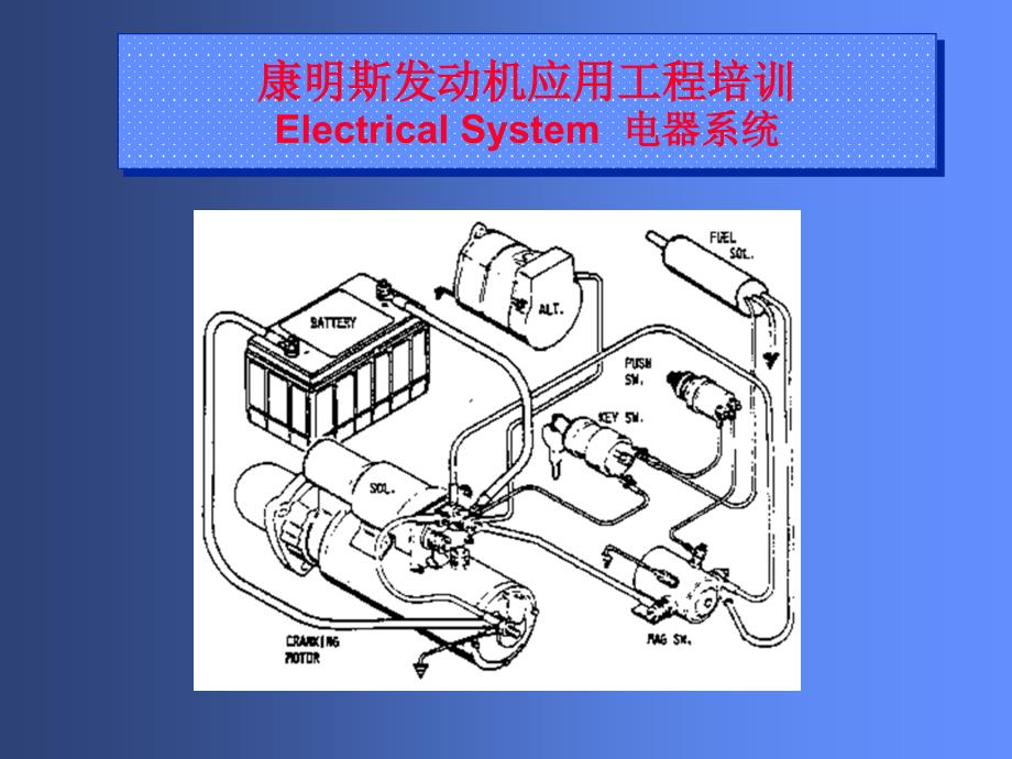 康明斯发动机应用工程培训-电器系统课件_第1页