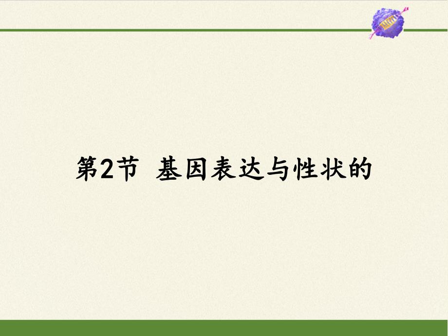 (新教材)基因表达与性状的关系优质ppt课件人教版_第1页