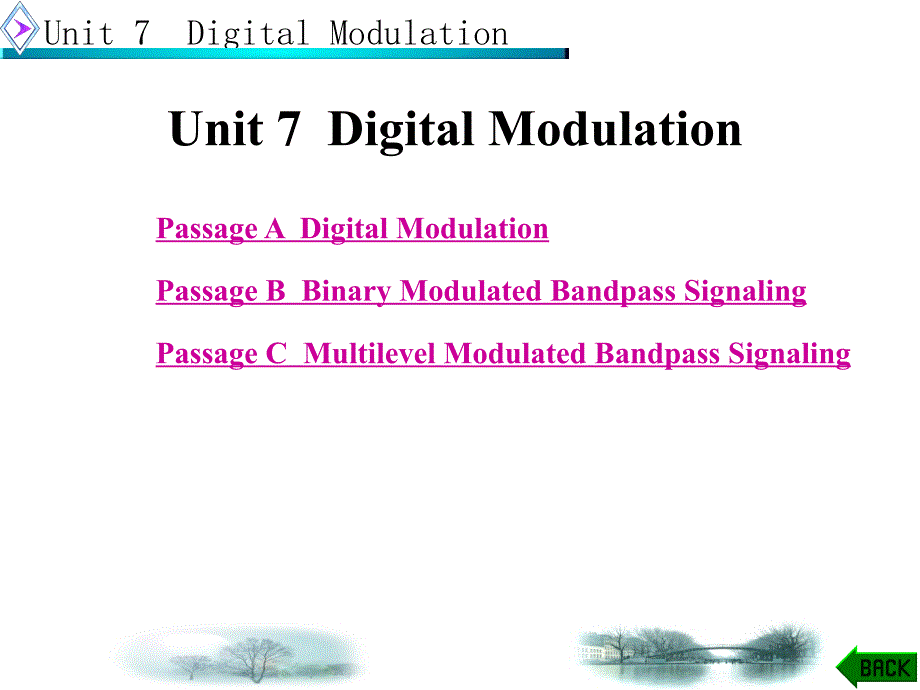 电子信息类专业英语（西电第二版）Unit 7Digital Modulation_第1页