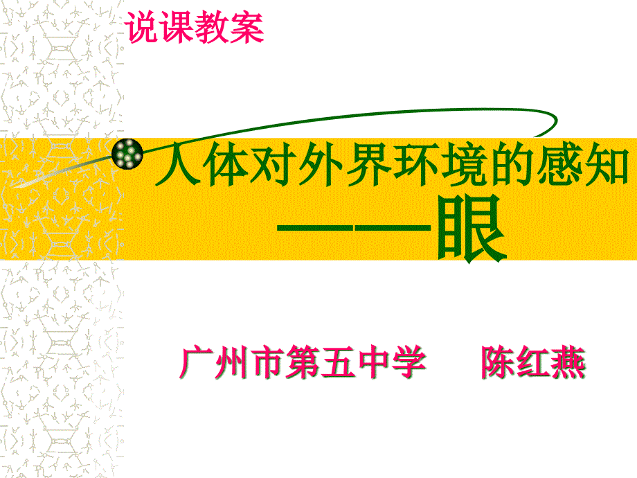 初中生物_人体对外界环境的感知——眼课件_第1页