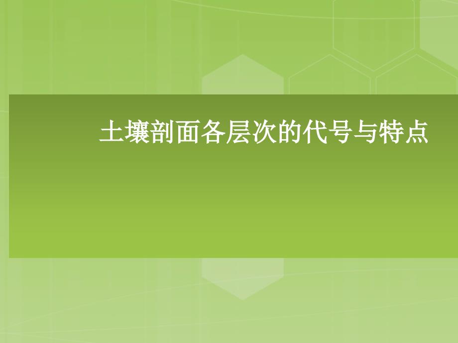 土壤剖面各层次的代号与特点课件_第1页