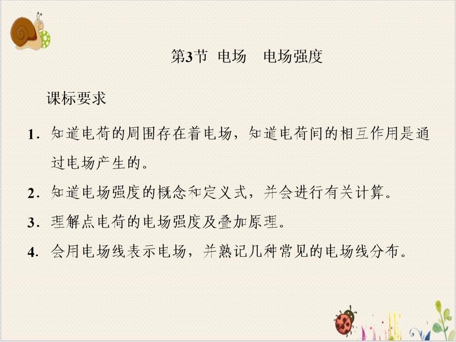 《电场电场强度》人教版上课教材课件_第1页