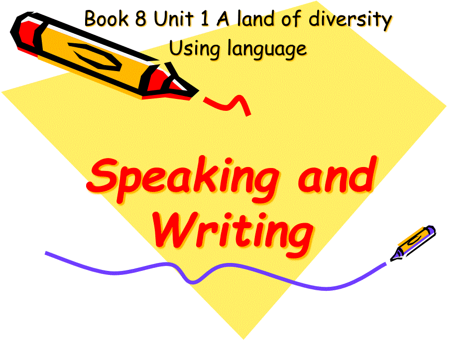 人教课标版高中英语选修8Unit1-Speaking-and-Writingppt课件_第1页