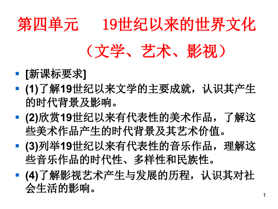 世纪以来的世界文化课件_第1页