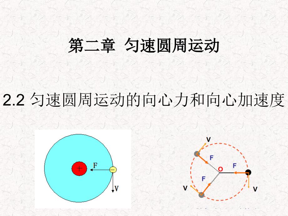 教科版高中物理必修2第二章第2节匀速圆周运动的向心力和向心加速度课件_第1页