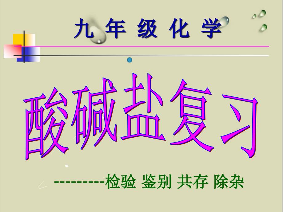 中考复习酸碱盐复习课检验鉴别共存除杂课件_第1页