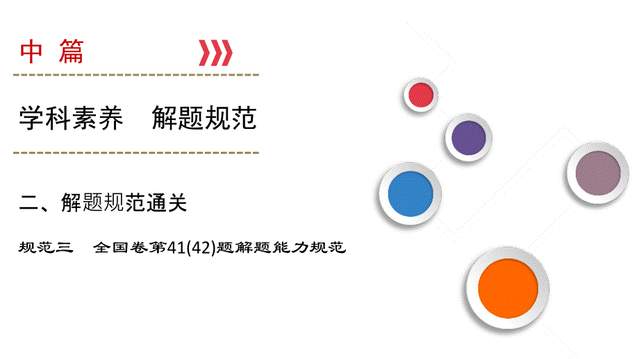 大二轮高考总复习历史(专题版)ppt课件：规范三：全国卷第41(42)题解题能力规范_第1页