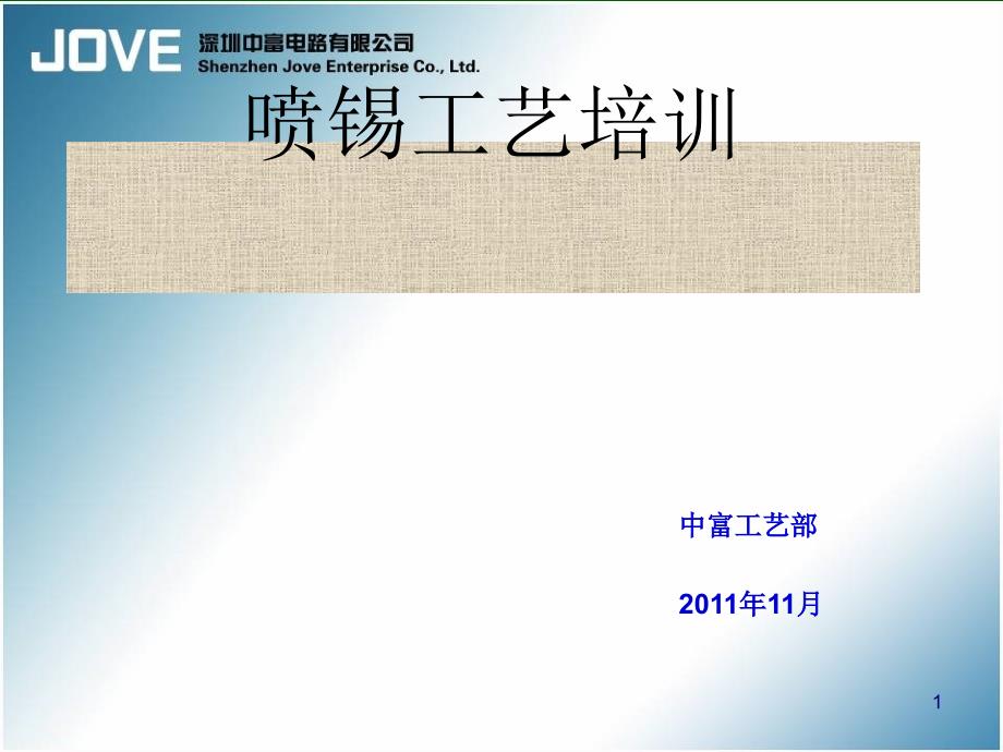 喷锡工艺参数与流程培训课件_第1页