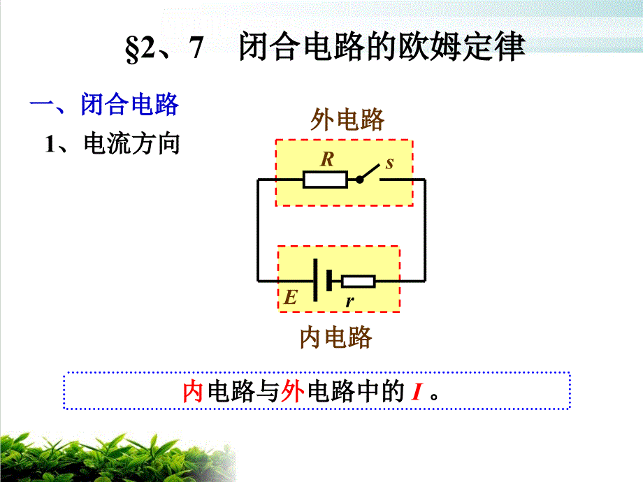 人教版高中物理选修31-闭合电路欧姆定律实用ppt课件_第1页