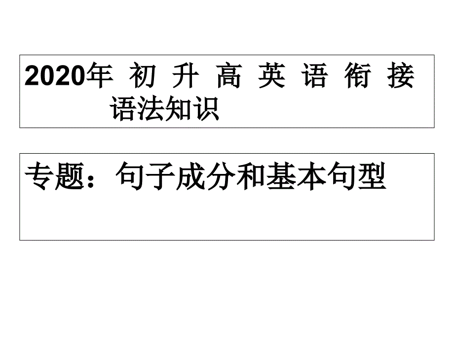 初中句子成分和基本句课件_第1页