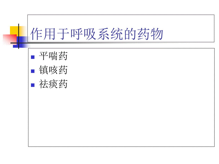 临床药理学作用于呼吸系统的药物ppt课件_第1页