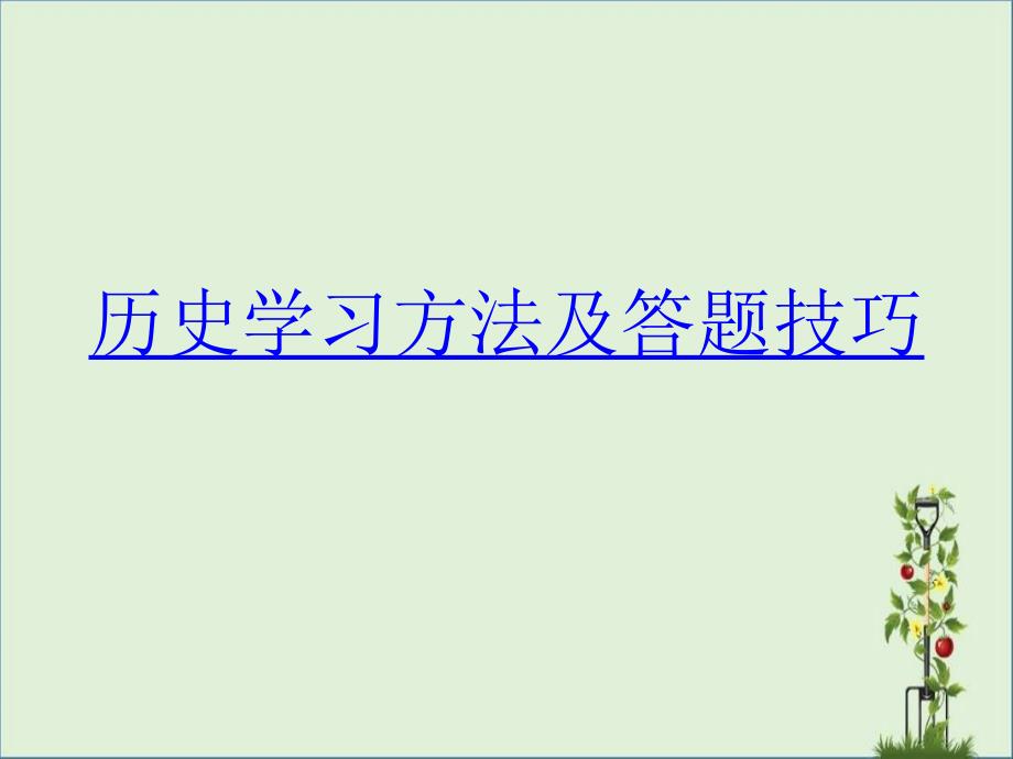 2016年中考历史学习方法指导与解题技巧课件_第1页