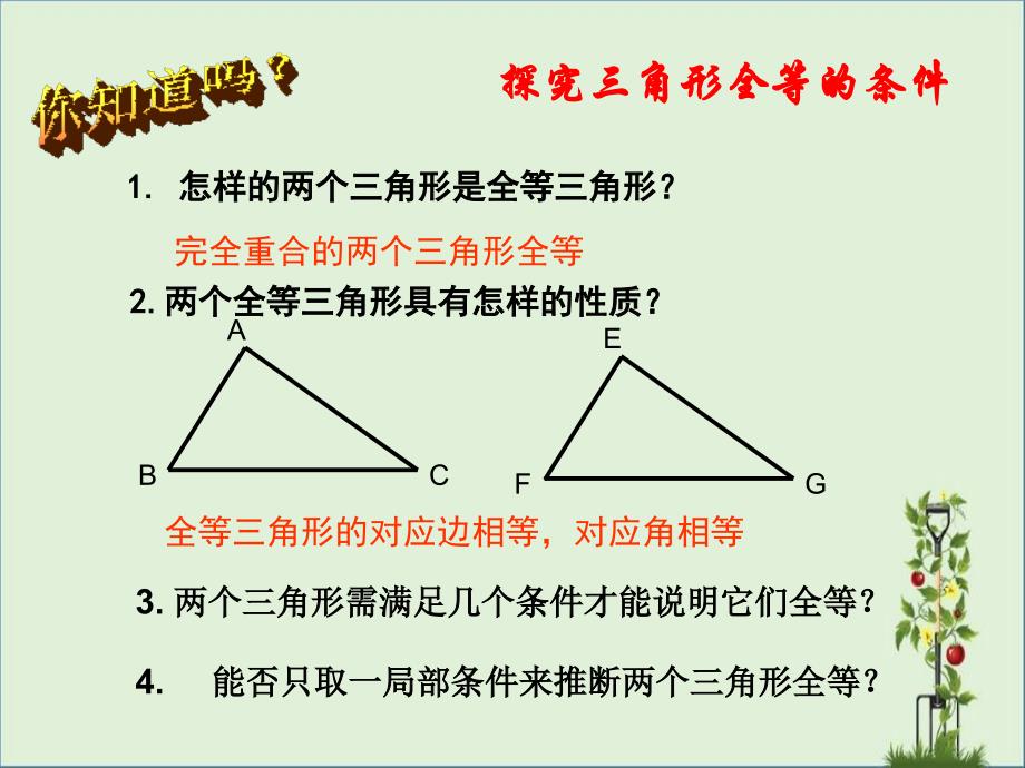 2015暑期六升七数学预习-七上--1.3《探索三角形全等的条件》资料_第1页