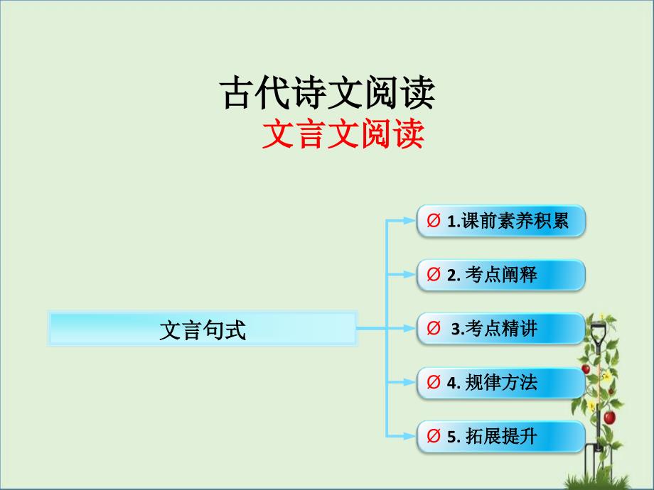 2017年高考语文一轮复习-古诗文阅读-文言句式课件分析_第1页