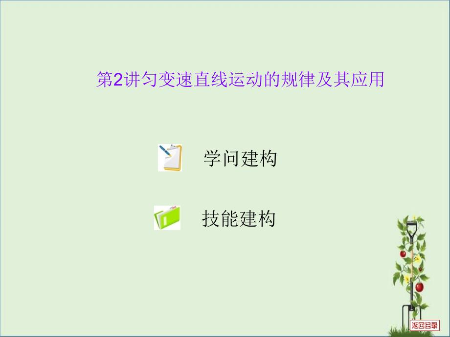 2.3匀变速直线运动的规律及其应用----课件解析_第1页