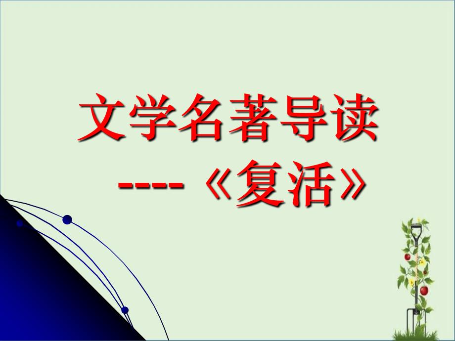 20101028《复活》名著导读重点_第1页