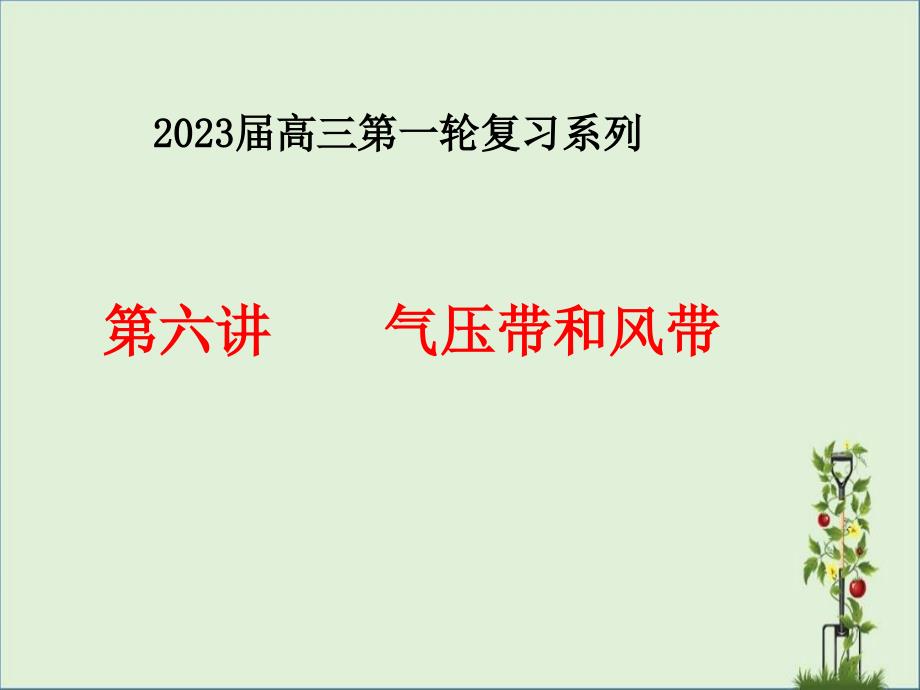 2016届高三地理第一轮复习——气压带和风带详解_第1页