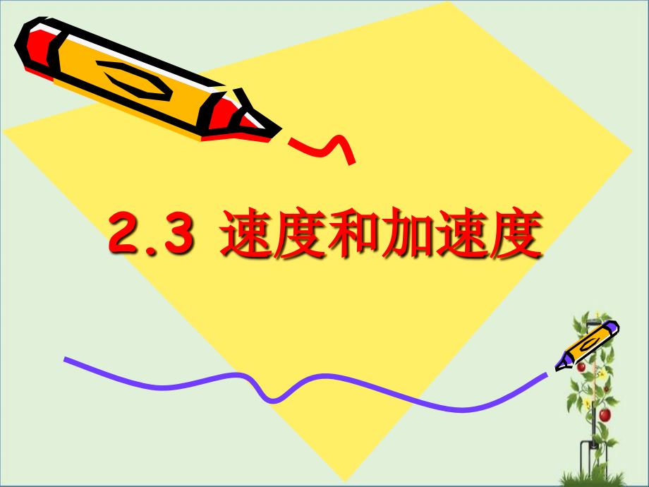 2.3速度和加速度课件01(鲁科版必修1)_第1页