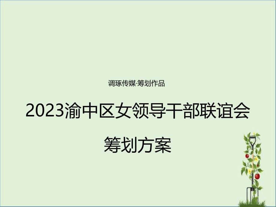 2012渝中区女领导干部联谊会策划方案资料_第1页