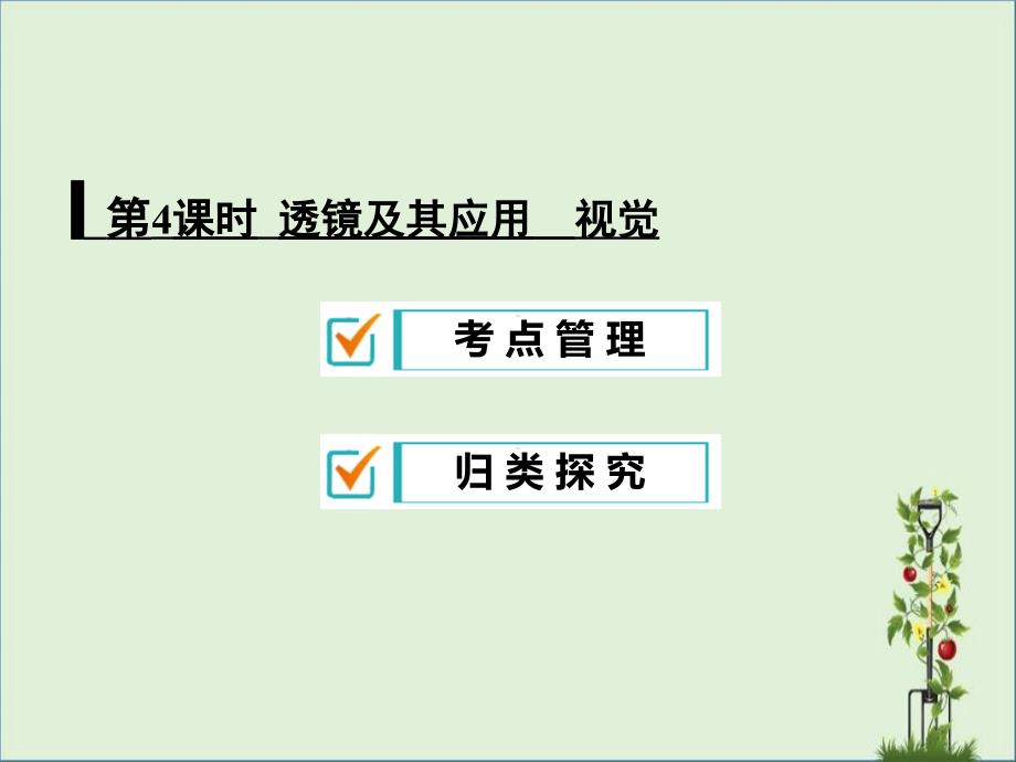 2016届湖南白廊旧市学校中考物理一轮专题复习：专题14-透镜及其应用视觉(新人教版)解析_第1页