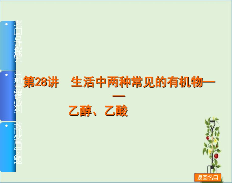 2014高考化学一轮复习基础查漏补缺课件-生活中两种常见的有._第1页