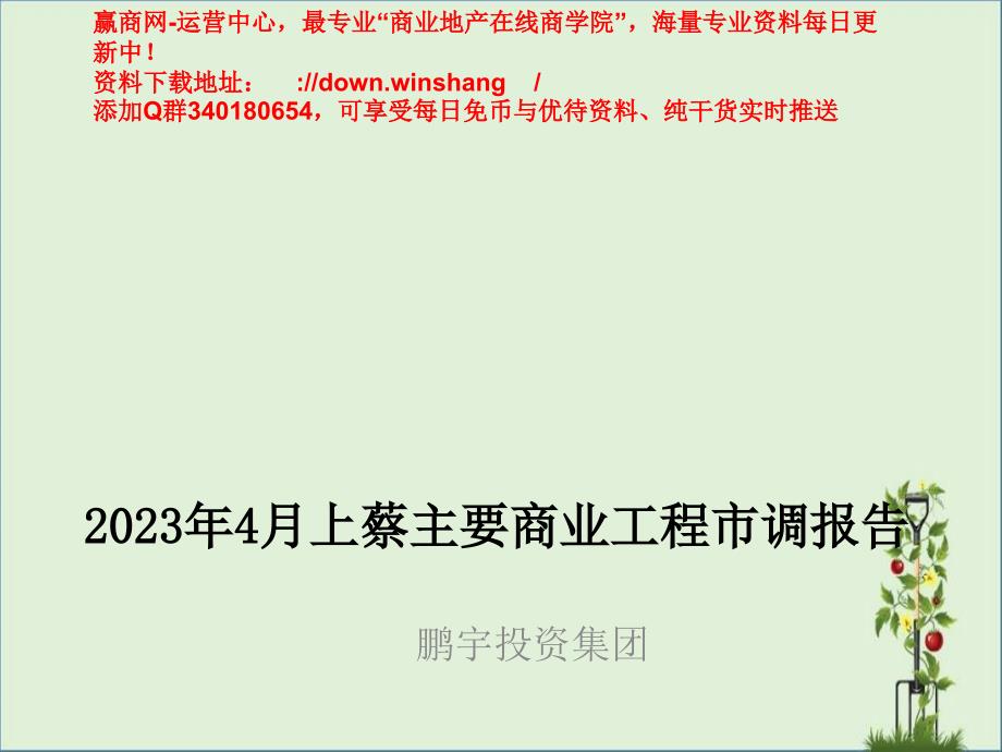 2015年4月河南上蔡县主要商业项目市调报告(45页)讲义_第1页