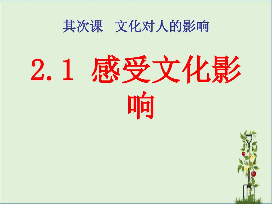 2.1感受文化影响(2016最新版)剖析_第1页