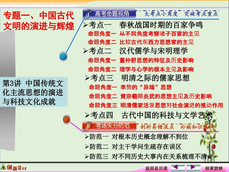 2014高考历史二轮提分突破课件：专题1-第3讲-中国传统主流思想演进及科技文化成就资料_第1页