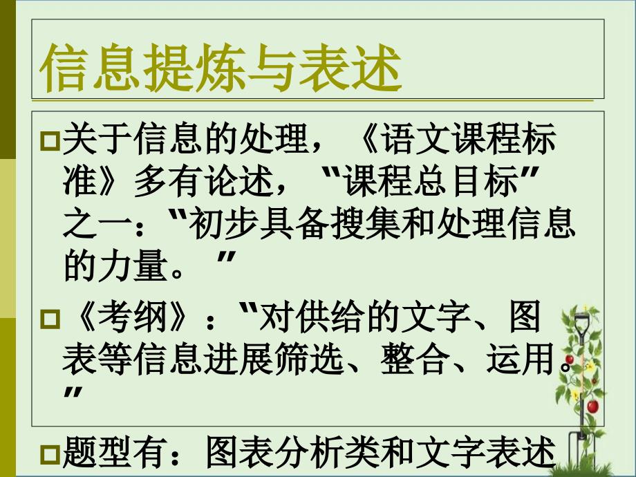 中考专题复习之信息提炼与表述ppt课件_第1页