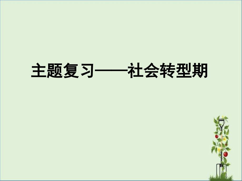 主题复习——社会转型期剖析_第1页