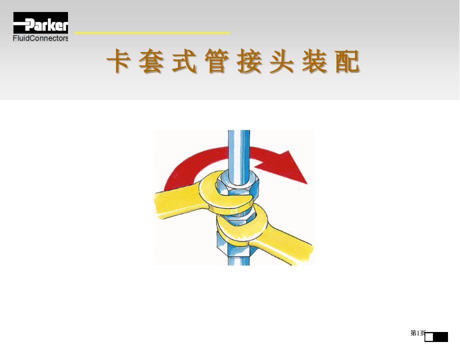 卡套式管接头的装配教学市公开课金奖市赛课一等奖课件_第1页