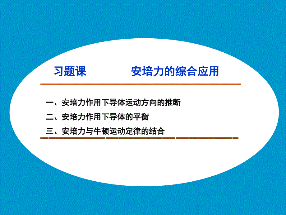 习题课-安培力的综合应用剖析_第1页